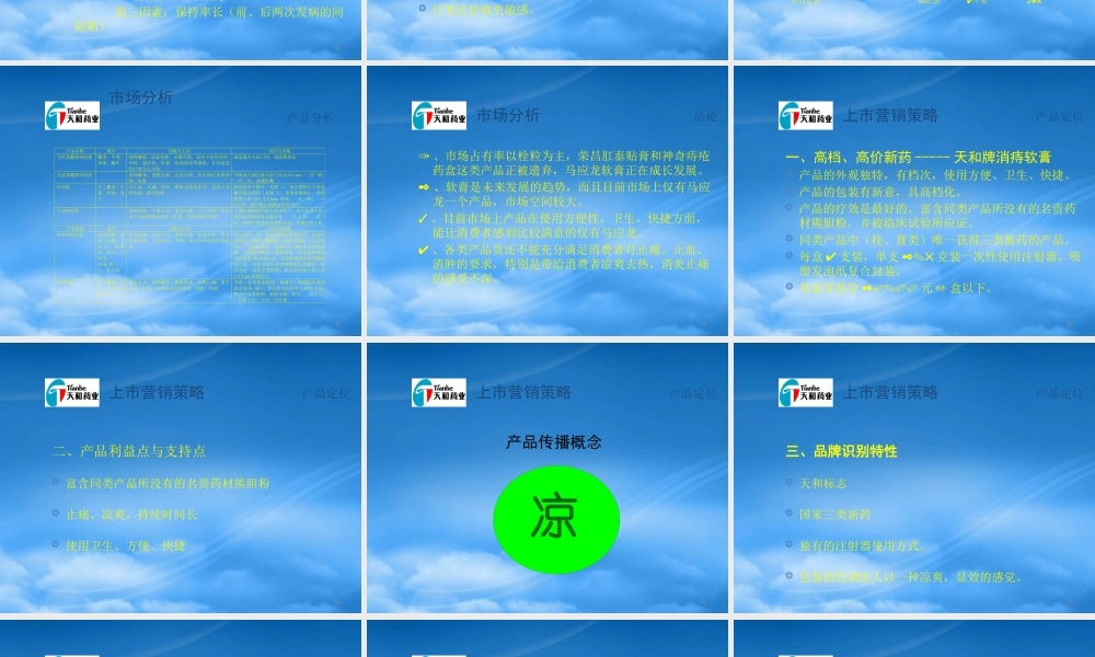 天和·消痔软膏上市企划