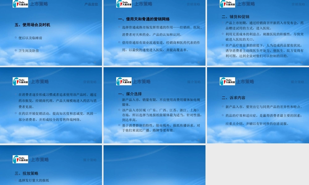 天和牌消痔软膏上市企划(2)