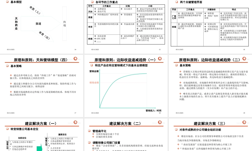天和销售公司管理再造咨询案