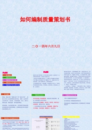 如何编制质量策划书(PPT 49页)