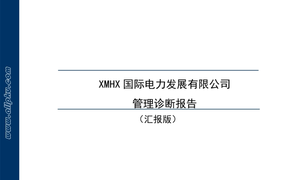 天惠有限公司管理诊断报告书[1]