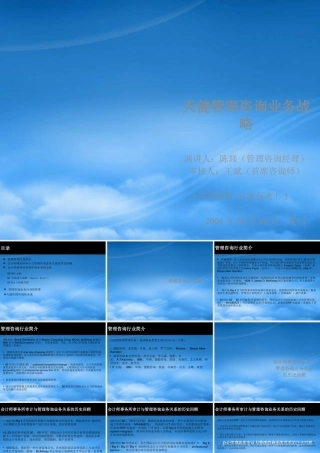 天健管理咨询业务战略内部材料（行业介绍和公司战略PPT）
