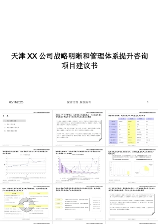 天津XX公司战略明晰和管理体系提升咨询项目建议书