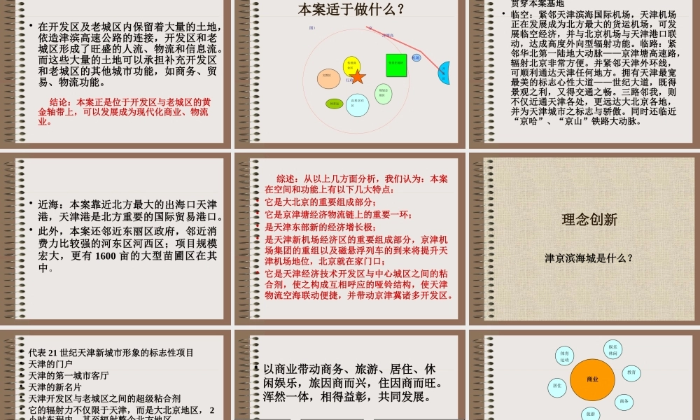 天津XX公司张贵庄项目总体策划方案