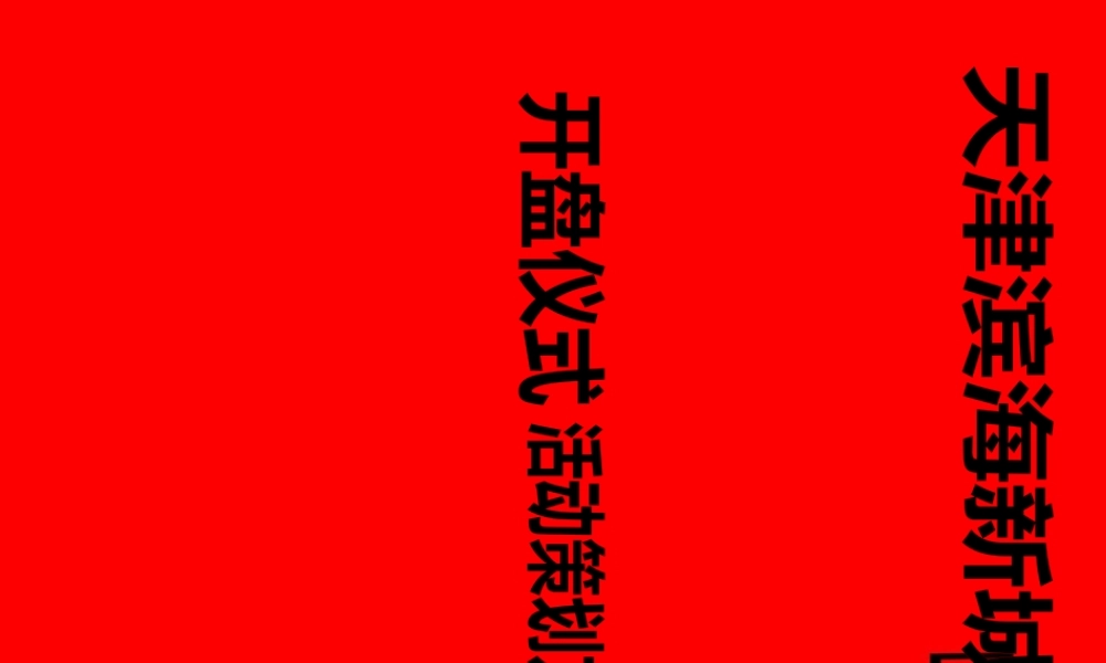 天津滨海新城开盘仪式策划方案