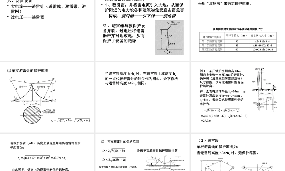 天津大学《工厂供电》第8章_防雷与接地
