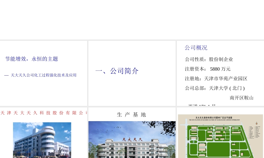 天津大学化学工程研究所天大天财填料塔新技术公司