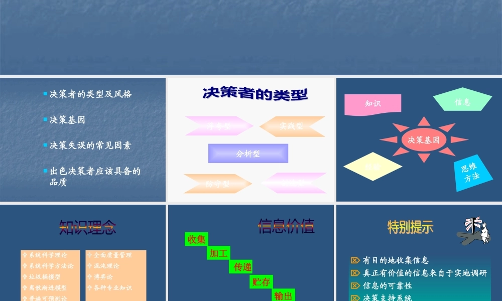 如何成为出色的决策者(PPT 30页)