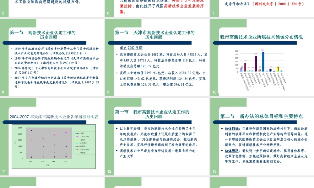 天津高企认定办法培训材料-高新技术企业认定管理办法解读