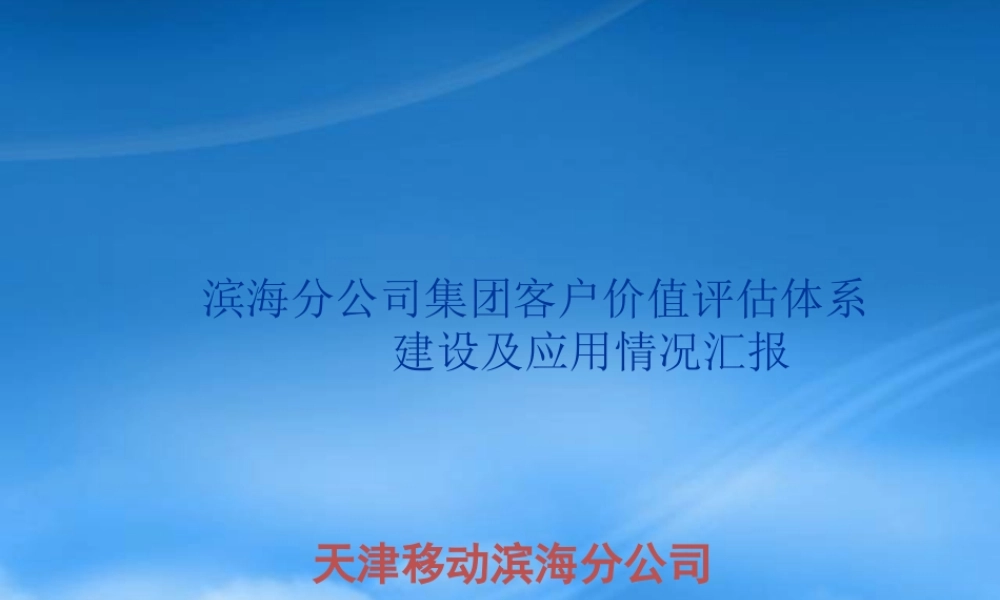 天津公司价值评估项目交流new1