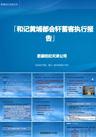 天津和记黄埔都会轩项目蓄客执行报告