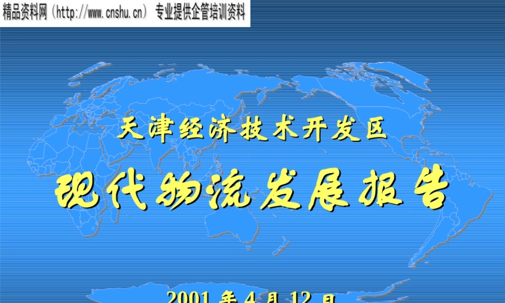 天津开发区现代物流发展报告(1)