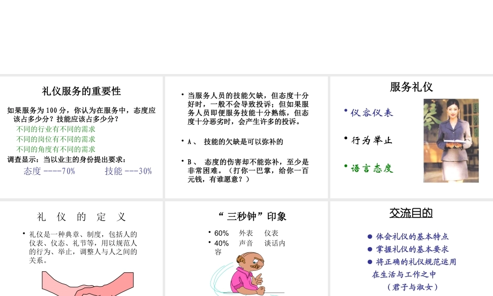 服务礼仪培训课件(PPT 41页)2