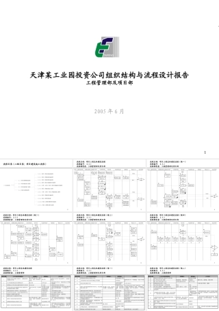 天津某工业园投资公司组织结构与流程设计报告