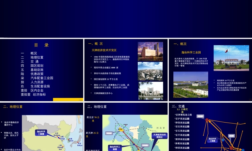 天津某工业园招商展示报告