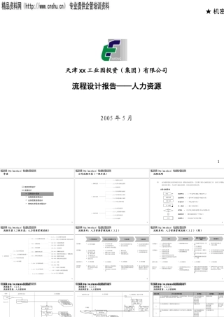 天津某公司流程设计报告
