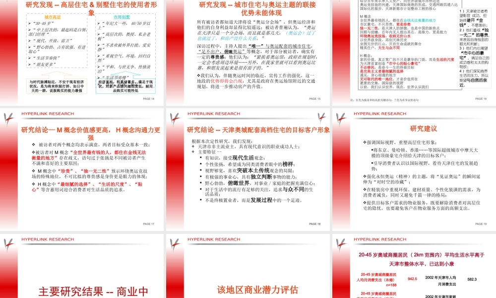 天津某市场调查报告