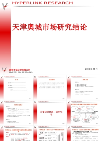 天津某市场调查报告