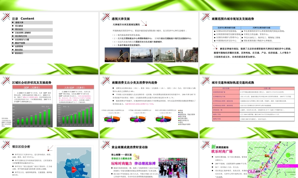 天津欧乐时尚广场招商书