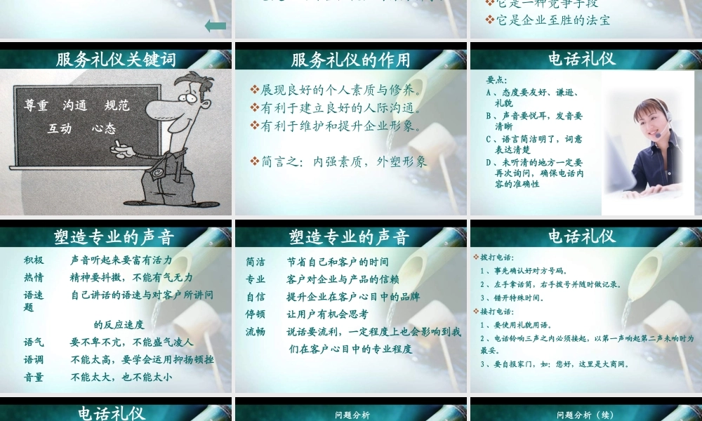服务礼仪培训--礼行天下