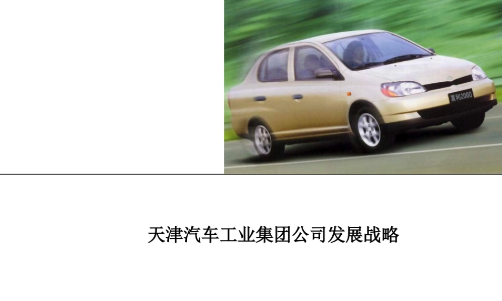 天津汽车工业集团公司发展战略摘要报告