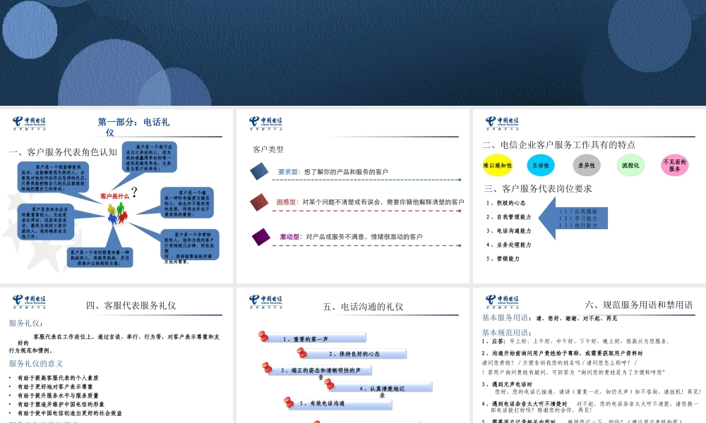 服务礼仪与电话沟通技巧教材