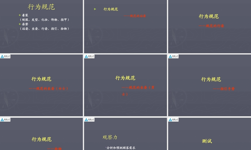 服务礼仪与服务技巧培训课件