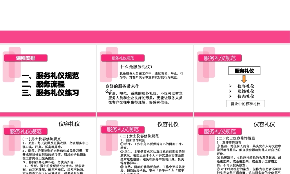 服务礼仪与服务流程讲义
