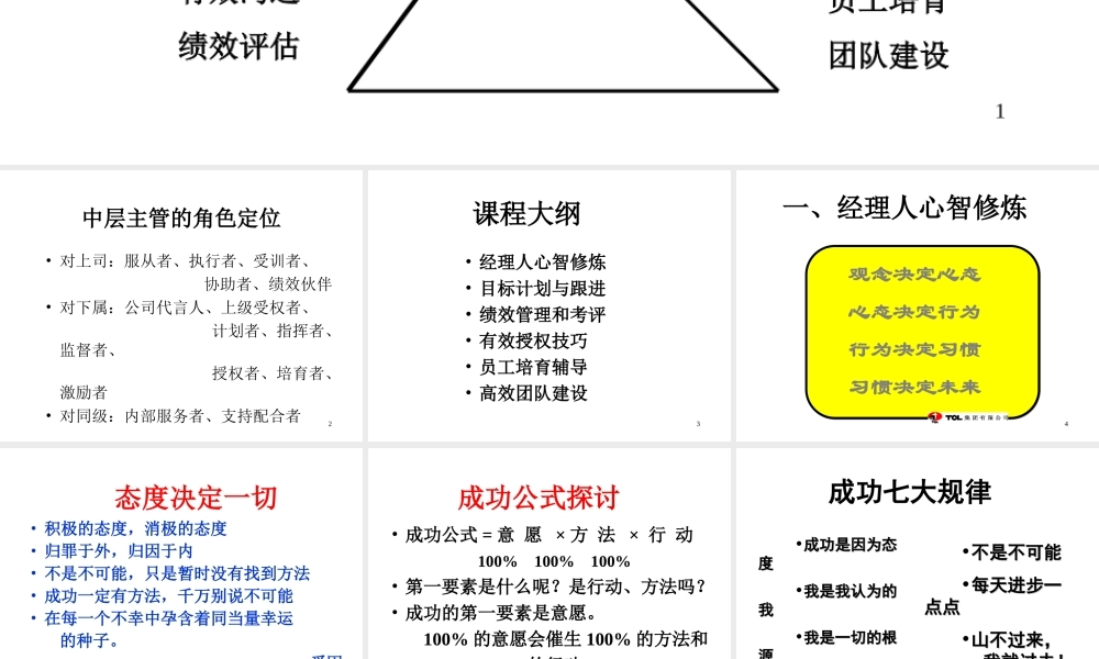 如何成为一名合格的中层主管