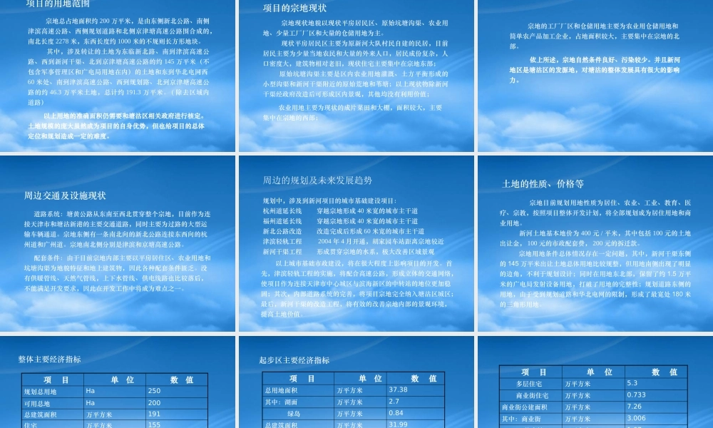 天津顺驰新河项目阶段性汇报