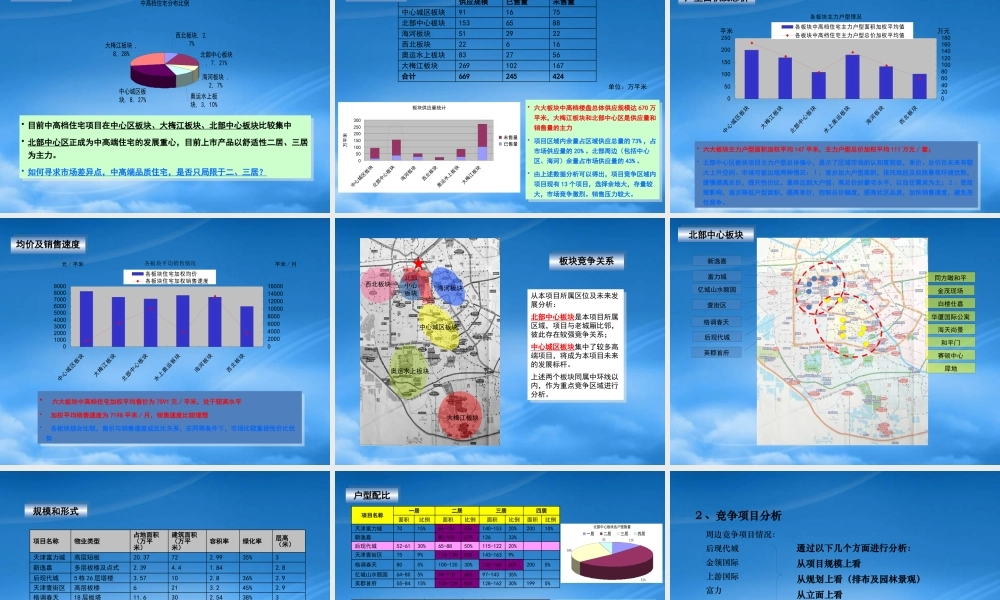 天津泰达城项目前期产品建议方案-80PPT