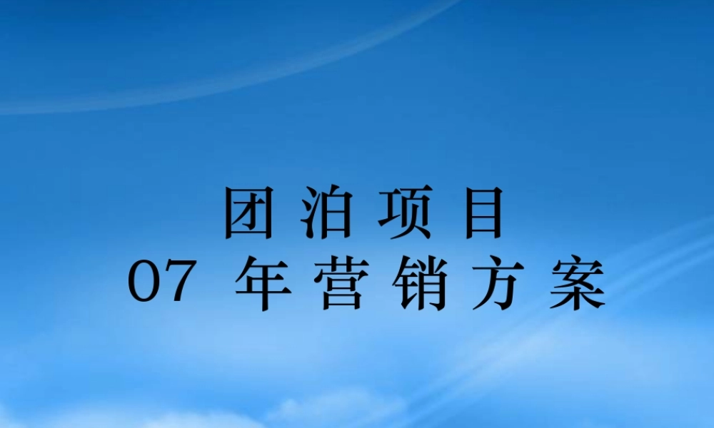 天津团泊湖地产项目年度营销推广计划-87PPT
