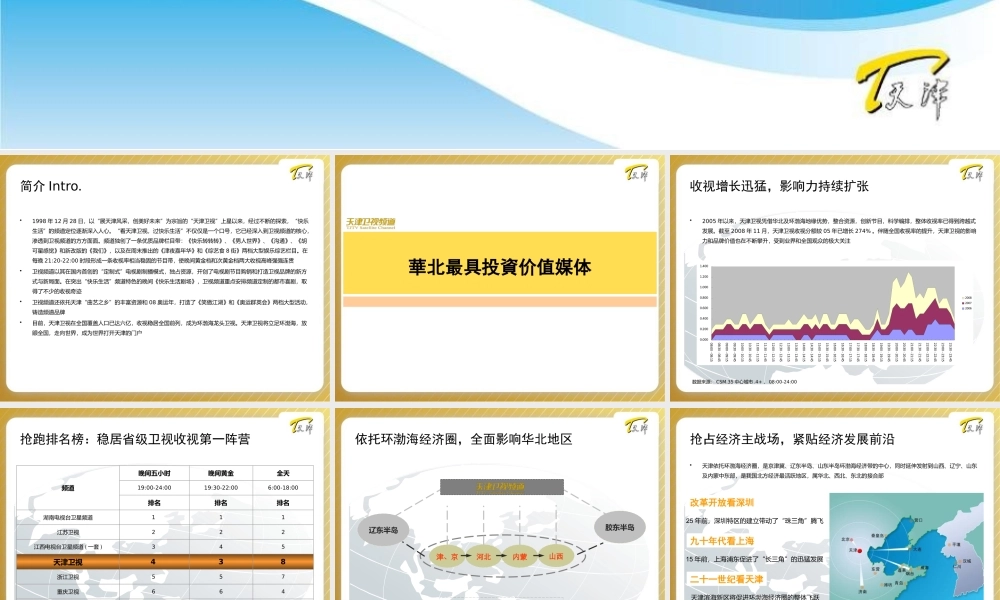 天津卫视招商推广方案(ppt 60) 