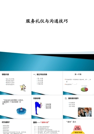 服务礼仪与沟通技巧培训课件
