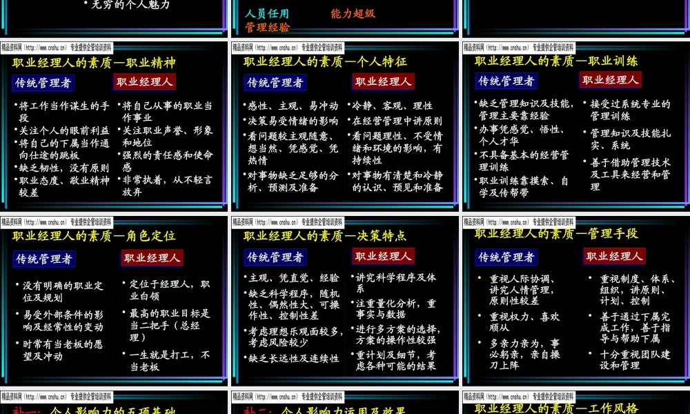 如何成为一名优秀的职业经理人