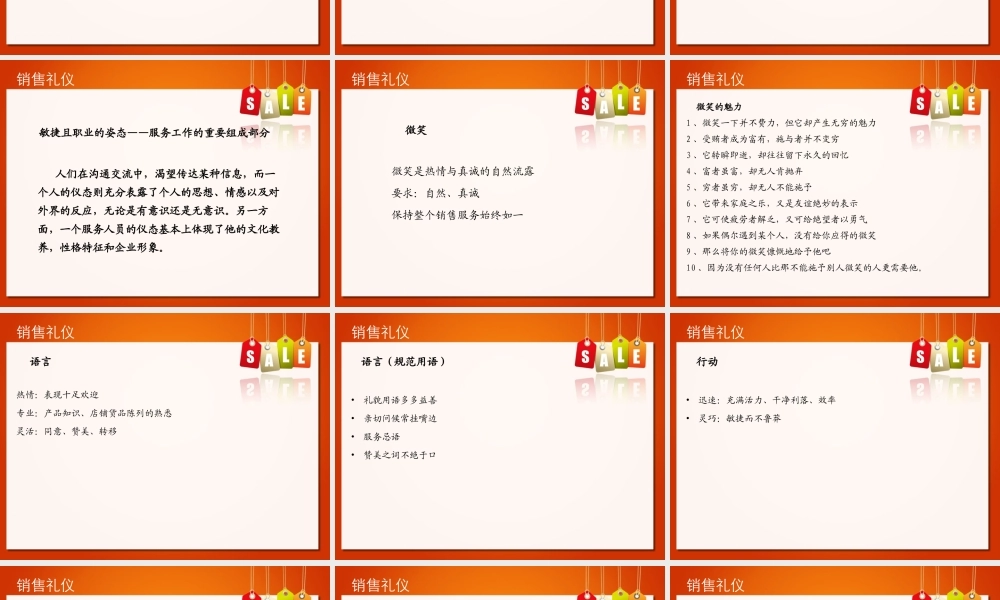 服务礼仪与销售技巧培训教材