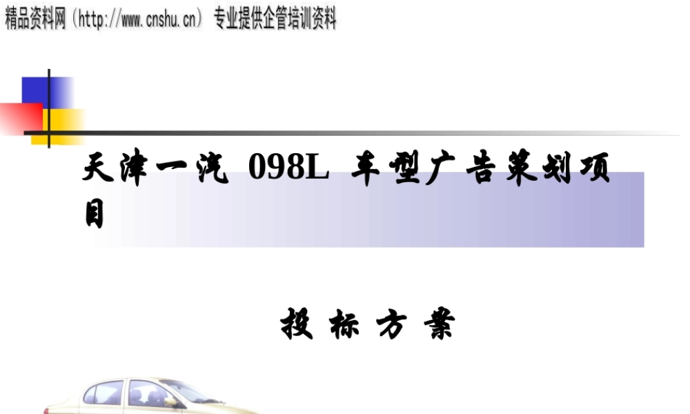 天津一汽L车型广告策划