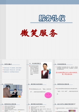 服务礼仪之微笑服务（PPT30页)