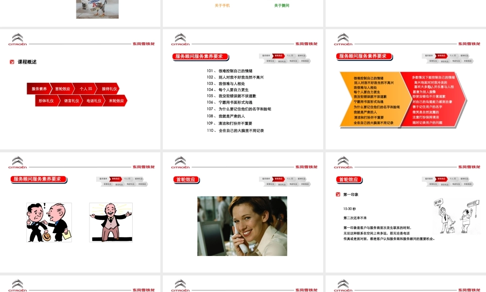 服务礼仪知识-PPT
