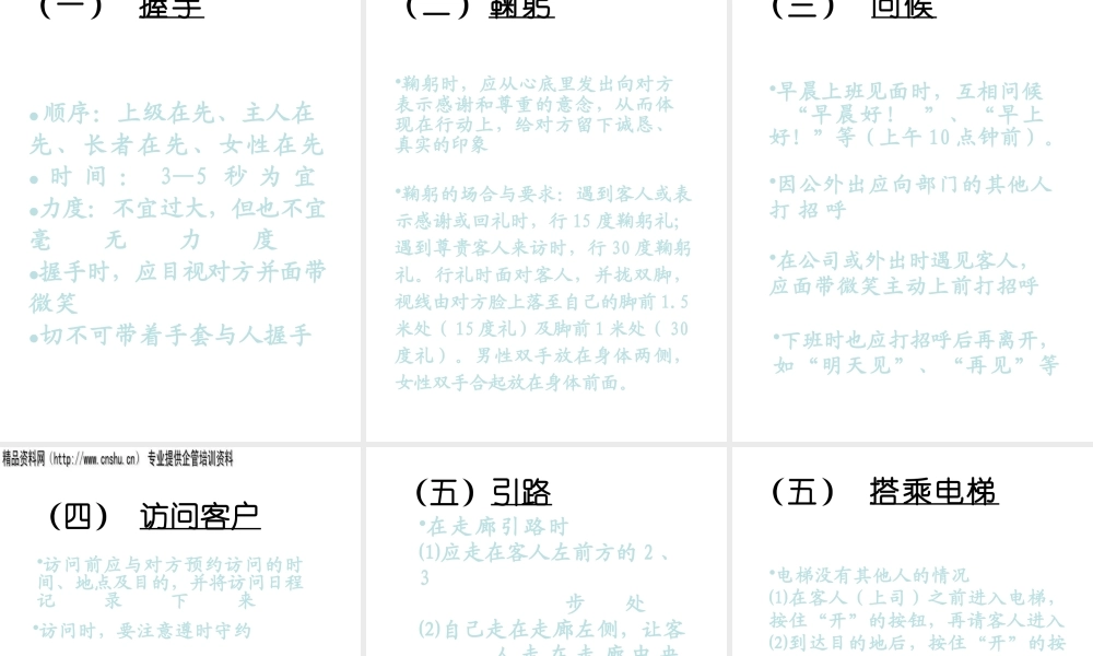 服务礼仪专题培训