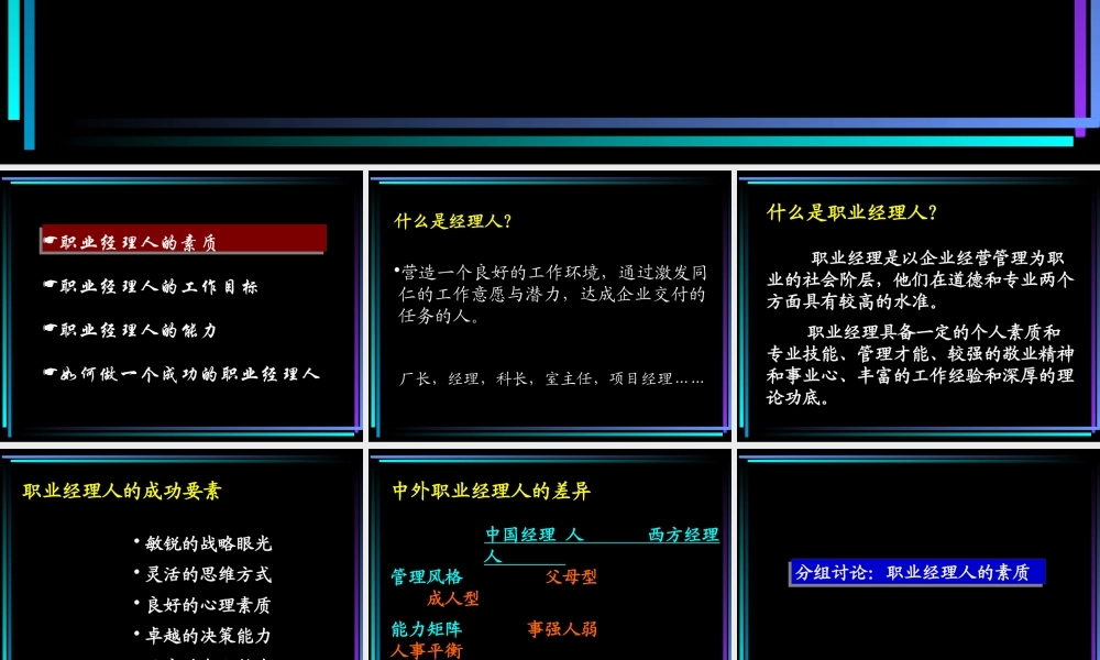 如何成为一名职业经理人(ppt 63页)1