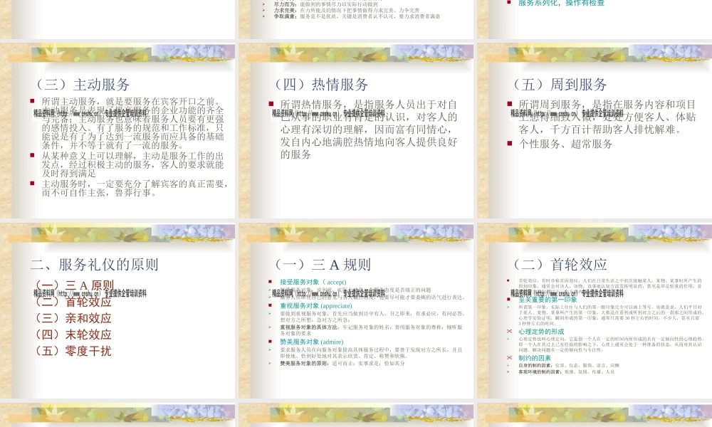 服务礼仪专项培训(ppt 60页)