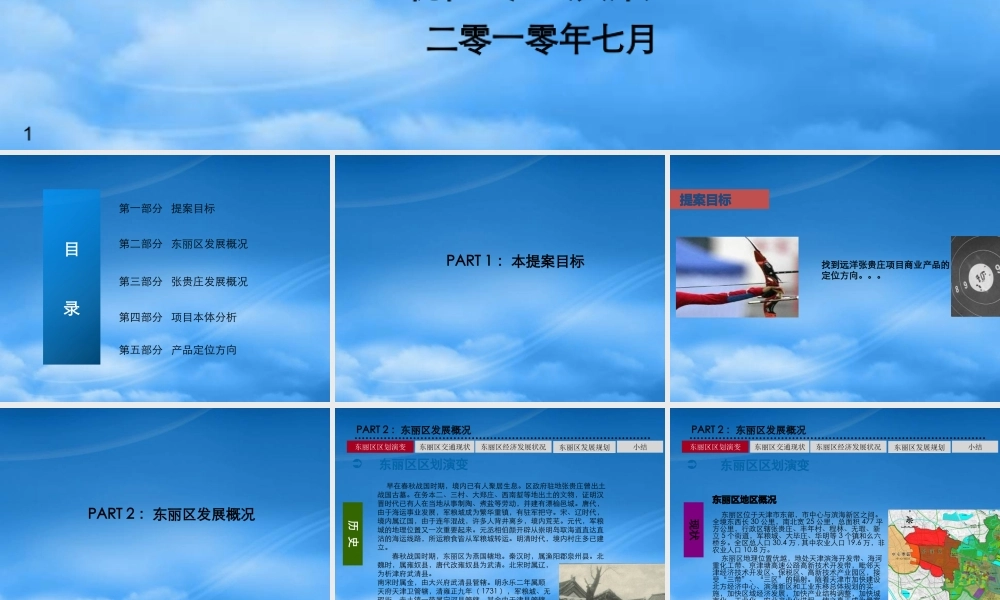 天津远洋张贵庄项目商业定位分析报告_52P_XXXX