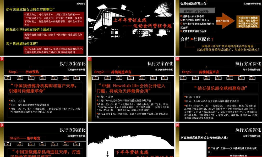 天津招商钻石山XXXX年营销总控说明