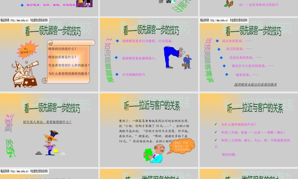 服务人员日常礼仪与专业技巧培训