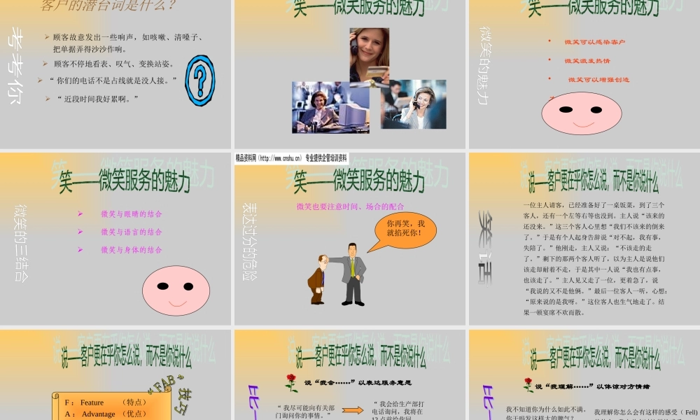 服务人员日常礼仪与专业技巧培训