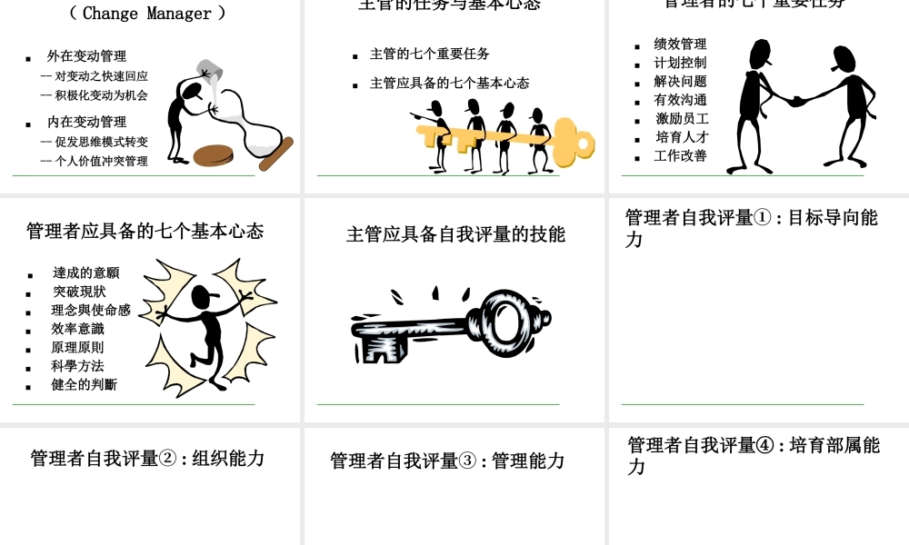 如何成为优秀的部门经理、主管