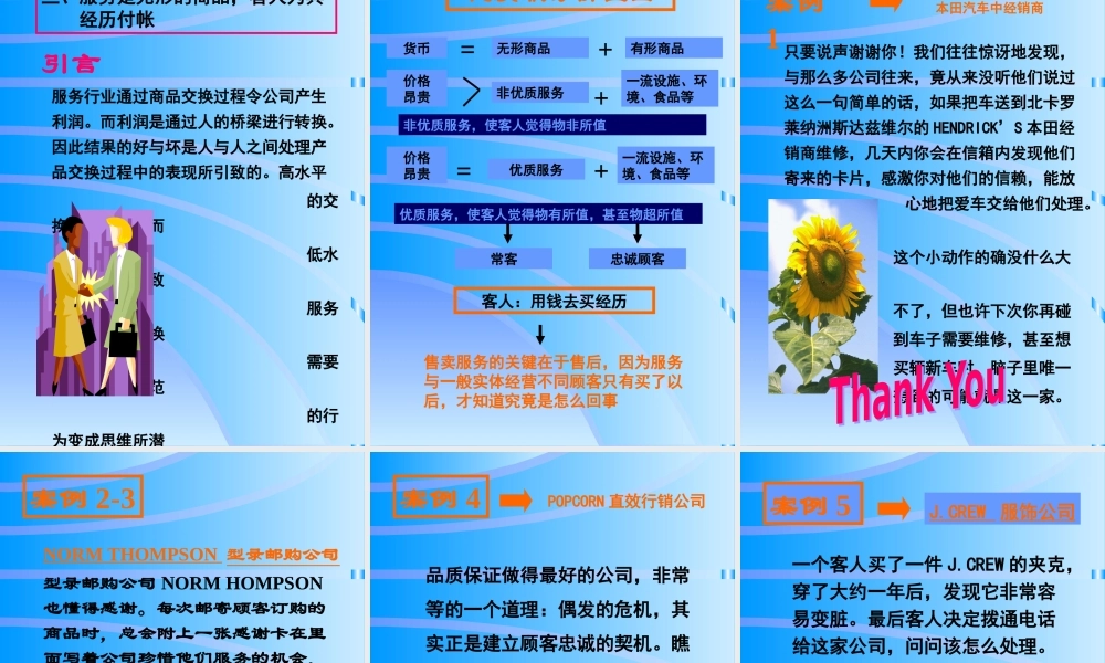 服务文化和公司形象