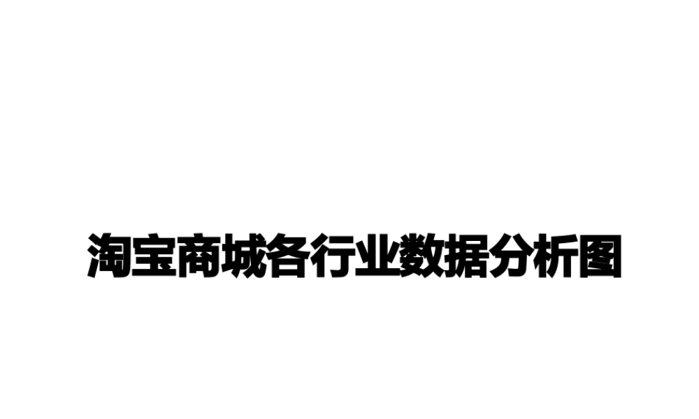 天猫各行业类目销售宏观数据分析《产品定位必看》