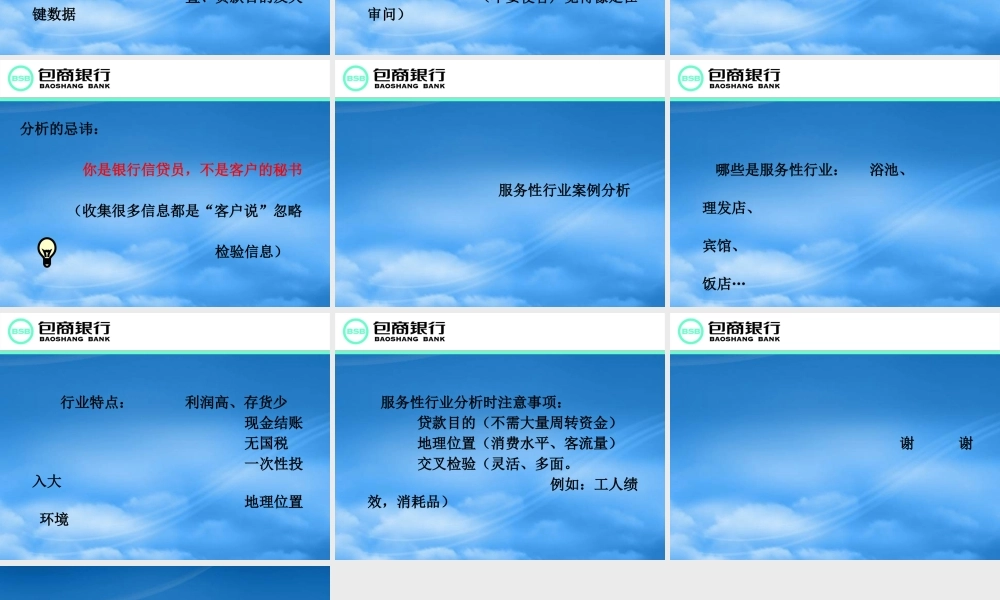 服务性行业案例分析